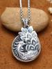 Colgante de pavo real vintage de doble cara de plata pura 999 cadena de suéter para mujer collar largo de plata esterlina colgante colgante de plata esterlina