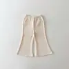 Pantalones acampanados de moda y con estilo para bebés y niños pequeños, nuevo modelo 2026, versión coreana para niñas, pantalones largos casuales versátiles para otoño