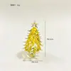 Árvore de Natal sólida de vidro Zibo transfronteiriça decoração de mesa de escritório pequeno ornamento janela presente arranjo de Natal