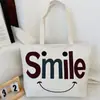 Bolso de Hombro Nuevo Estampado, Bolso de Lona para Mujer de Mano, Bolso Tote Estilo Coreano de Gran Capacidad, Bolso Artístico para Estudiante