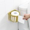 Montado en la Pared Porta Rollos de Papel Azul Baño Estante de Almacenamiento para Baño Multifuncional Multiusos Caja de Almacenamiento sin Perforaciones para Rollo de Papel