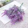 Ramo de flores de lavanda artificial con 7 ramas y 35 tallos, flores artificiales para decoración del hogar, paisajismo, bodas, fotografía y decoración