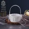 Cinta para Novia de Boda Europea y Americana Flor Fantasía de Alto Nivel Ambiente de Niña de las Flores Boda Elegante Hermosa Fabricación Cesta de Flores Hermosa