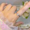 Anillo de diamantes de imitación de circonio 3A de 1 quilate para mujer, joyería nupcial, anillo gigante de diamantes de imitación clásicos de seis garras.