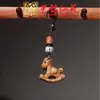 Accesorios de Madera Maciza Tallada de Caballo del Zodiaco Volador Cadena para Teléfono Móvil Colgante Yiming Xianyuan Llavero Creativo de Caballo de Sándalo