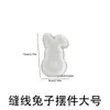 Zongbo Molde de Silicona Conejo Cosido de Pascua Molde de Silicona Velas Aromáticas DIY Adorno de Conejito Molde de Yeso