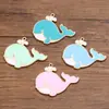2 Accesorios de Joyería Personalizados de Aleación Transfronterizos Europeos y Americanos, Colgante de Encanto Marino Ballena, Delfín, Submarino