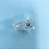 Clips de acrílico PP para manualidades DIY, clips transparentes con alto atractivo estético, clips para notas adhesivos de doble cara, almacenamiento para carpetas de archivos