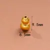 Accesorios Antiguos Vietnamitas de Oro de Arena Alta Retención de Color Cuentas Espaciadoras Colgante de Zirconio Incrustado de Durazno Cadena de Extensión para Pulsera y Collar Joyería DIY