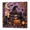 Pintura de pérolas personalizada de Halloween transfronteiriça, pintura de pérolas da série bruxa, pintura de diamantes de pontos, kit de artesanato DIY