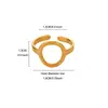 Anel floral de aço inoxidável para mulheres, banhado a ouro 18k, joia INS geométrica minimalista, atacado transfronteiriço mais vendido moda de luxo leve