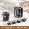 Set de Té para Viaje al Aire Libre Portátil Pequeño Set Viaje Una Tetera Cuatro Tazas Camping Taza Rápida Portátil Preparación de Té al Aire Libre