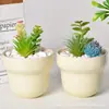 Atacado de fábrica vaso de cerâmica pequeno para flores recipiente redondo vaso para plantas suculentas cacto desktop cerâmica de diâmetro grande