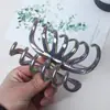 Pinza de Agarre con Forma de Calabaza Colorida Galvanizada para Gran Volumen de Cabello Pinza para el Cabello de Múltiples Rizos Parte Trasera de la Cabeza de Mujer Nuevo Pinza de Tiburón de Gama Alta