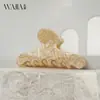 Pinza de Tiburón Estilo Francés Ins Wjia Pequeña Estilo Chanel Refinado de Gama Alta Pinza de Ácido Acético Pinza para la Parte Posterior de la Cabeza Pinza de Pelo Elegante para Mujer