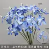 Juego de 10 Piezas de Flores para Boda en Tonos Azules para Decoraciones de Pasillo de Salón de Bodas, Arreglos Florales, Decoraciones de Fondo y Decoraciones de Escenario con Flores Artificiales