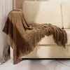 Manta de Sofá, Manta Decorativa, Manta Tejida, Manta para Siesta en la Oficina, Manta de Felpa Jacquard, Manta Pequeña, Manta Decorativa Estilo Americano, Manta de Hilo