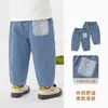 Ropa Infantil Panda Kaka Jeans para Niños Pantalones de Niño Pantalones de Niña Ropa de Otoño Pantalones Rectos para Bebé Pantalones Largos Casuales para Bebés