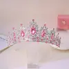 Popular Transfronteriza Europea y Americana Corona Grande de Novia Accesorios para Vestido de Boda Corona de Reina de Cristal Adorno para Fiesta de Cumpleaños Venta al por Mayor