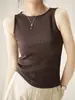 Top Regata Costurado com Costas Cruzadas para Mulheres, Estilo Verão Hot Girl, Sem Mangas Emagrecedor Top Puro Desejo para Usar por Dentro ou por Fora