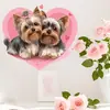 Pegatinas de Pared de Amazon Transfronterizas Dibujos Animados Cachorro Lindo Corazón de Amor Dormitorio Sala de Estar Estudio Pegatinas Decorativas Autoadhesivas Venta al por Mayor en Stock