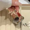 Pulseira de Relógio de Resina com Cravação de Diamante em Forma de Trevo de Quatro Folhas, Metal Cobre, Adequada para Apple Watch iWatch 12ª Geração 11/10