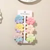 Pinzas para el cabello con flores pequeñas degradadas transfronterizas europeas y americanas Set de 6 piezas de dopamina Pinza de tiburón para la parte posterior de la cabeza Accesorios para el cabello Pinzas para el cabello