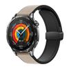 Pulseira de Relógio Magnética com Fivela de Couro Genuíno e Adesivo de Silicone com Padrão de Lichia Adequada para Apple 10 S11 Huawei Gt6 18 20 22