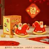 Caballo de Madera Mecedora Adorno de Escritorio para la Buena Fortuna, Mascota del Año del Caballo 2026, Regalo de Año Nuevo para el Año Zodiacal de Uno