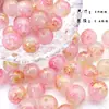 Grânulos de vidro imitação de Jade 10mm feitos à mão, degradê bicolor, redondos, material para DIY, acessórios para pulseira, colar, brincos