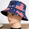 Sombrero de Cubo con Estampado de Bandera del Día de la Independencia de EE. UU. para Hombres y Mujeres, Sombrero para el Sol con Protección Solar, Fuegos Artificiales, Festival de la Estatua de la Libertad