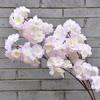 Flor Artificial Rama de Flor de Cerezo Artificial 4 Horquillas 3 Horquillas Flor de Pera Flor de Durazno Rama de Árbol de Flor de Cerezo Decoración de Boda Flor Falsa