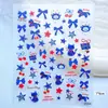 Adesivos 3D de borboleta em relevo 5D para nail art, designs de morango, maçã e coelho de desenho animado, doces e fofos, atacado para scrapbooking e journaling