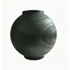 Vaso de Flores Carbonizado de Madeira Maciça Fabricado na Fábrica Estilo Wabi-Sabi, Ornamento de Vaso de Madeira Clássico em Forma de Lanterna Decorativa para Sala de Estar de Pousada Entrada