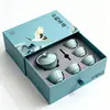 Caja de Regalo para Juego de Té, Caja de Embalaje de Souvenir de Alta Gama, Tazas de Té Personalizadas, Cuencos de Té, Accesorios para Ceremonia del Té, Materiales de Embalaje Exquisitos