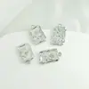 Colgante chapado exquisito retro diamante cuadrado pequeño marca mariposa ojo de gato pintado a mano estilo nacional hecho a mano DIY collar colgante pendientes