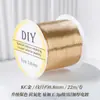 Rollo grande de 100 metros alambre de cobre conservador de color 0.2 mm material de tejido DIY hecho a mano alambre metálico filigrana alambre para enrollar alambre para envolver flor