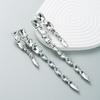 Moda europeia e americana personalidade liga brilhante incrustada diamante de vidro brincos estendidos brincos de alto padrão atacado brincos exagerados
