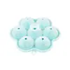 Molde redondo de silicone para cubos de gelo de hóquei no gelo com sete furos, criativo, para cubos de gelo de uísque, desmoldagem rápida, grau alimentício, fabricação de gelo, cubo de gelo, atacado