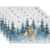 Amazon Manteles Navideños Muñeco de Nieve Árbol de Navidad Manteles Decoración de Mesa de Comedor Occidental Manteles Aislantes Fiesta Navideña