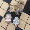Colgante Acrílico con Diseño de Chica de Palomitas en Relieve Lindo para Cadena de Teléfono, Colgante para Bolso, Llavero, Accesorios