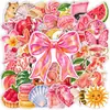 50 Hojas Stickers de Acuarela para Dibujar Transfronterizos Frutas Rosas Animales Marinos Mariposas Postres Decorativos DIY Stickers Adhesivos