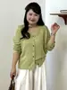 Cárdigan Casual Fino de Punto para Mujer Talla Grande Estilo Otoño 2026 Versátil Cárdigan de Punto Holgado para Mujer 23827