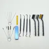 Set de Limpieza para Aerógrafo Transfronterizo de Amazon, Cepillo de Limpieza para Carburador de Herramienta para Aerógrafo, Aguja de Limpieza de Acero Inoxidable, Estuche de Aluminio