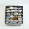 Caja de almacenamiento plegable para ropa interior del hogar con compartimentos, adecuada para organizar sujetadores, calcetines y otros artículos en un armario o cajón