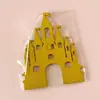 [Paquete de 10] Inserto Grande de Castillo para Pastel Dorado Plateado Castillo Decoración para Hornear Inserto para Pastel de Cumpleaños