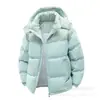 Jaqueta de Algodão Grossa com Forro de Lã Tk para Inverno, Quente e à Prova de Frio, Novo Casaco de Algodão com Capuz para Homens