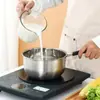 Olla para Sopa de Acero Inoxidable, Gran Capacidad, Espesada Todo en Uno para Cocinar al Vapor y Cocinar, Olla para Fideos Instantáneos, Mango Antiescaldado con Tapa, Olla Doméstica para Suplementos Alimenticios de Bebé
