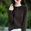 Estilo Outono/Inverno 2026 Tricô com Capuz Transfronteiriço Moletom com Zíper em Lã Dupla Face Camada Base Quente Atacado