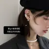 Clip de Oreja Irregular Distintivo de Lujo Ligero para Mujer, Clip de Oreja Elegante de Gama Alta, Diseño de Nicho, Pendientes Versátiles